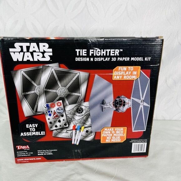 5 for $25| Star Wars Tie Fighter Design N Display 3D Paper Model Kit - New - Picture 4 of 7